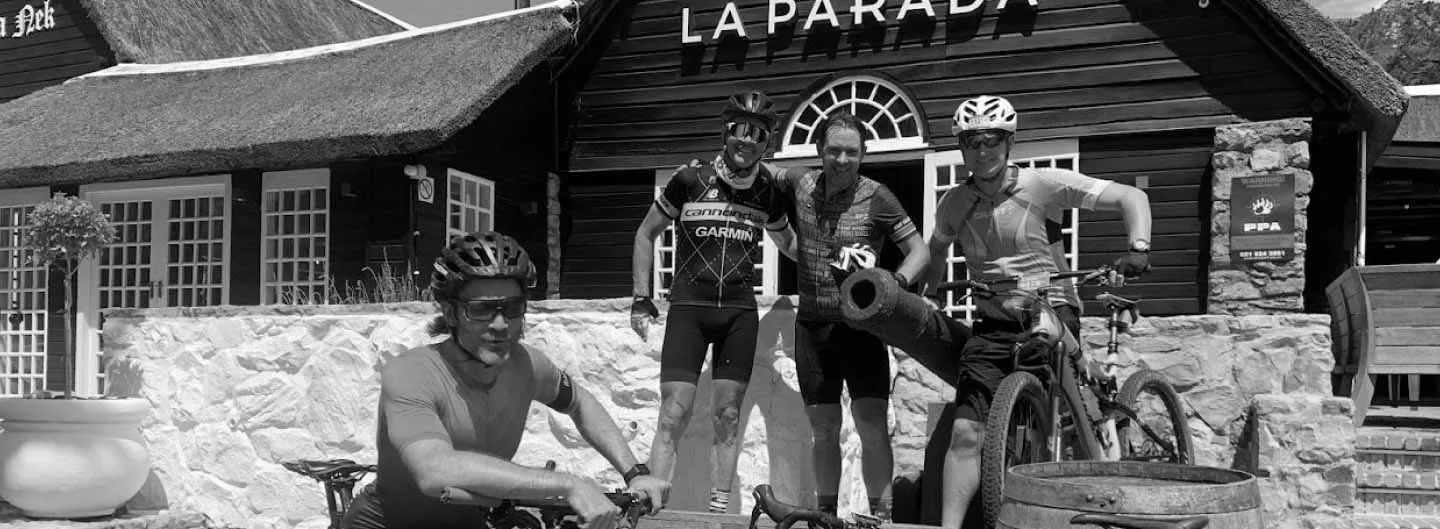 Cyclists on the Cape Town Cannon Challenge route